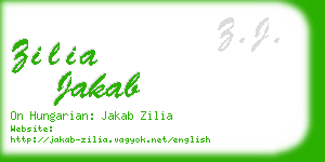 zilia jakab business card